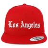 Trendy Apparel Shop Los Angeles City Old English Embroidered Flat