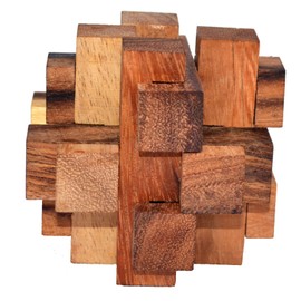 Pen Up Mini, Wooden Brick Puzzle with 12 Identical Pieces, Interlock Puzzle, IQ Puzzle, 3D Cube Puzzle, Wooden Games, Wooden Puzzle, Educational Game, Concentration, IQ Test, Brain Teaser, Puzzle Game,