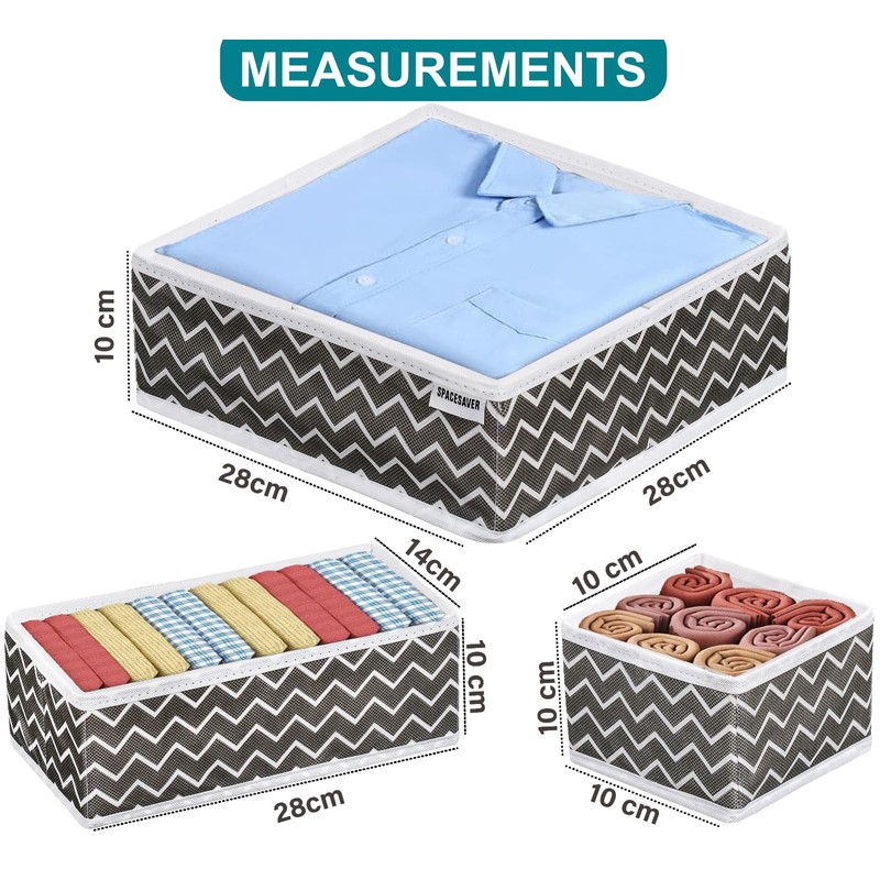 A406 6 Foldable Drawer Organiser Set 6 Storage Box Organiser