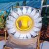 Baby Float Kids' Swim Ring with Thick Sunflower Sequins lf509 Transparent Flower Seat 10ea