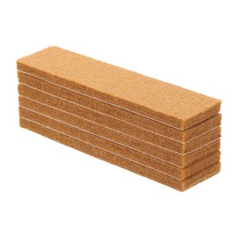 uxcell Felt Furniture Pads, 6Pcs 3.94" x 0.98" Adhesive Backed Felt Non-Slip Anti-Scratch Chair Leg Protectors for Protecting Hardwood Floor, Light Brown