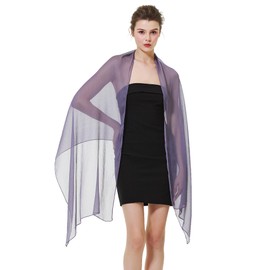 BEAUTELICATE Sheer Shawls and Wraps Crepe Textured Solid Scarf Stole for Women Wedding Evening Bride Bridesmaid Summer Spring Daily (One size, Lavender)