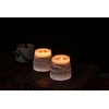 AMOYSTONE Selenite - Portavelas de cristal redondo para velas de