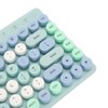 Wireless Keyboard and Mouse Retro Colorful Round Keycap 86 Keys