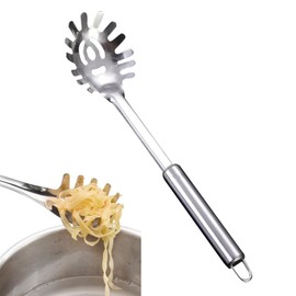 Spaghettilöffel,Nudelkelle,Edelstahl Nudellöffel,Mit Ergonomischen Griffen Für Nudeln Und Einem Aufhängeloch,Geeignet Für Den Täglichen Gebrauch Zu Hause Und Im Restaurant