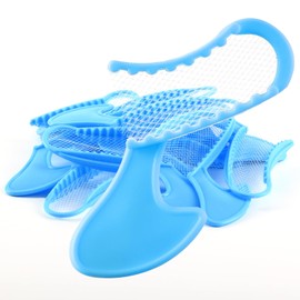 JMU 50 Pcs Posterior Bite Registration Trays, Blue Disposable Dental Impression Trays for Teeth Mode