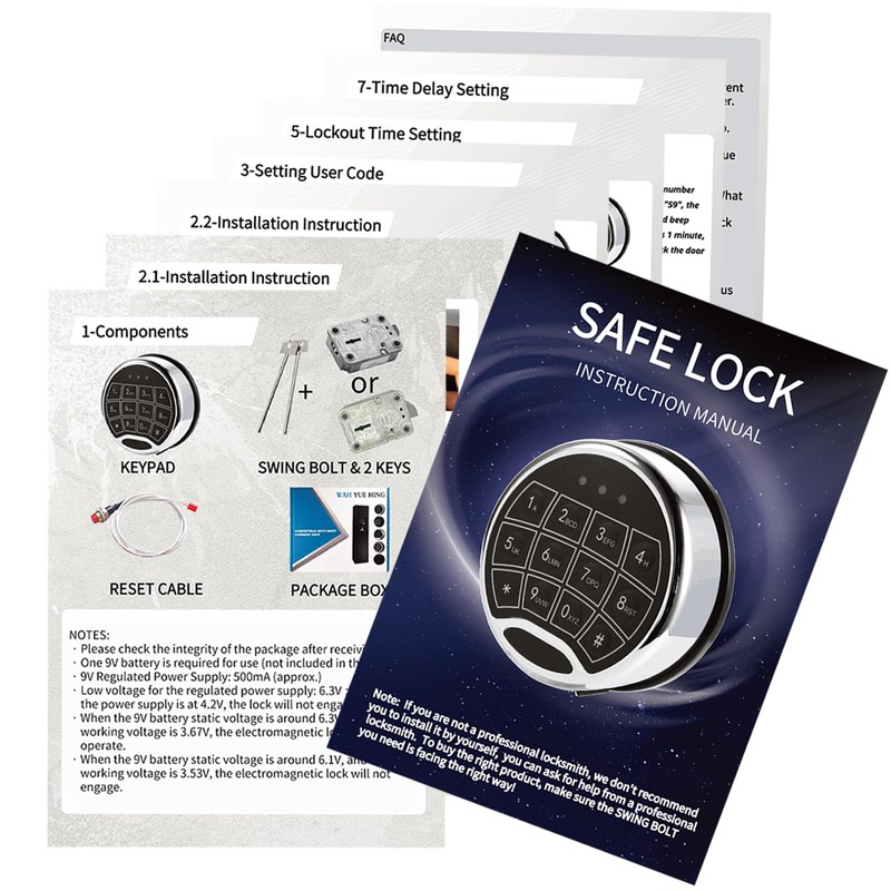 WAH YUE HING Digital Electronic Keypad Lock for Safes