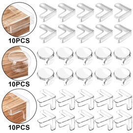 Corner Protectors for Child Safety - 30 Pack Baby Proofing Clear Table & Furniture Edge Guards Bumpers, Corner Covers for Sharp Corners Protection, Baby Safety Corner Guards (Transparent)