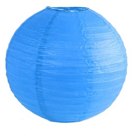 Matissa 4",6",8",10",12",14",16" Round Paper Lanterns Lamp Shade Wedding Birthday Party (14"(35CM), Blue)