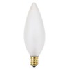 Satco S3285 120V Candelabra Base 25-Watt B9.5 Light Bulb, Frosted,