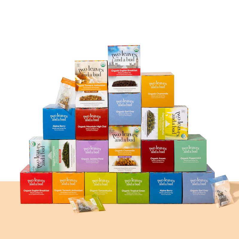 Two Leaves and a Bud Organic Chamomile Herbal Tea Bags,