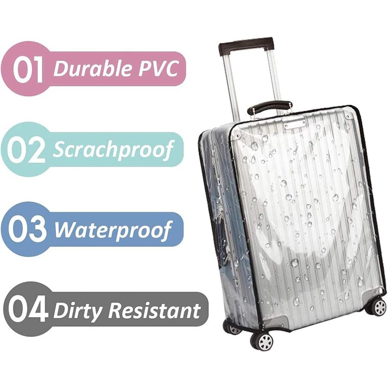 True Face Protective Luggage Cover Travel Business Clear PVC Covers