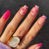 Valentines Nails French Tip Press on Nails Medium Square Fake