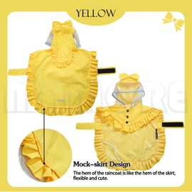 MAMORE Dog Raincoats, Waterproof Dog Rain Jacket with Clear Hood, Adjustable Reflective Lightweight Breathable Pet Rain Poncho for Small Medium Large Dogs(Yellow, X-Large)