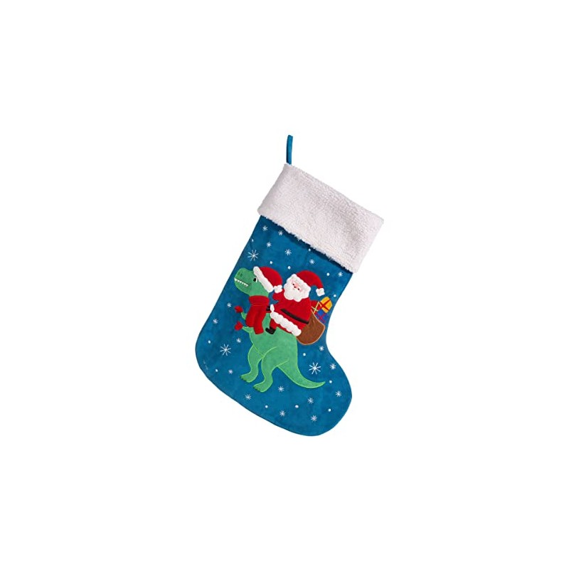 Sass & Belle Santa On Dino Stocking