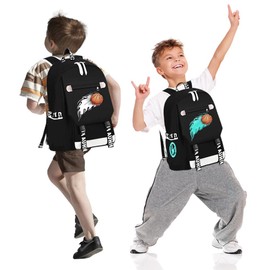 ASXMA Boy backpack.Anime Luminous Backpack Waterproof.Cool Backpacks15.6 in Large capacity Laptopeight Backpack.with USBChargingHeadphones Port.Charging port，Luminous Backpack.Security Lock