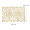 kilofly Crochet Cotton Lace Table Placemats Doilies Set, 4pc, Oblong,