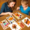 52pcs Thanksgiving Crafts for Kids, Make-A-Turkey Stickers Party Games/Favors/Supplies(Small Size)
