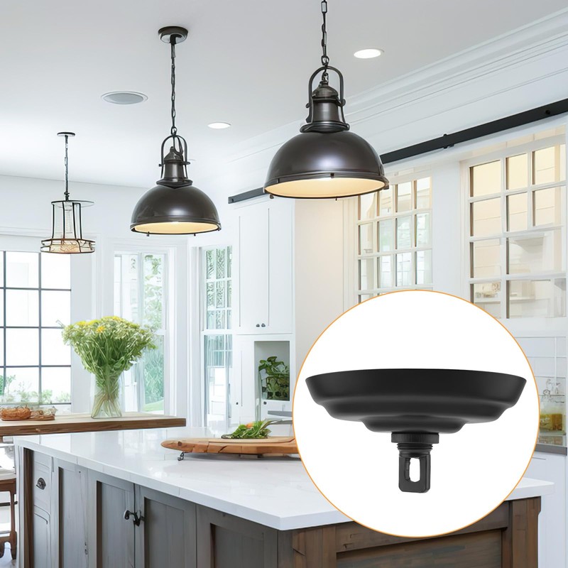 RTNLIT 5" Light Fixture Canopy Kit with 3.2 feet Chandelier