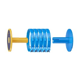 WAKU Stroft Leader spools system with cutter rings, Set of 5