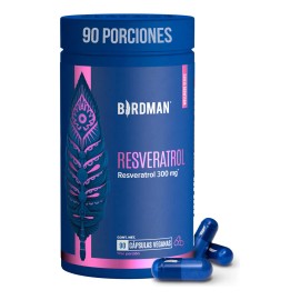 Birdman Resveratrol 300 mg | Antioxidante Natural | Sin Aditivos | 90 Porciones | 90 Cápsulas