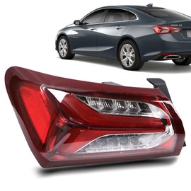 Lochnchn LED Tail Lights Compatible with Chevy Malibu 2019 2020 2021 2022 Outer Rear Taillight Assembly Brake Lamp Left Driver Side Replace 84595944 GM2804143