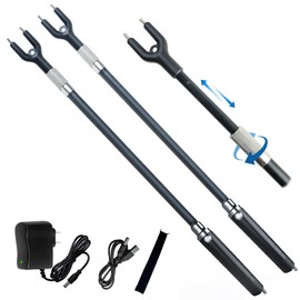 Kehail Retractable Aluminum Cattle Prod, 43.6" Waterproof Cattle Prod Stick, Rechargeable Electric Livestock Prod (1 Pack)