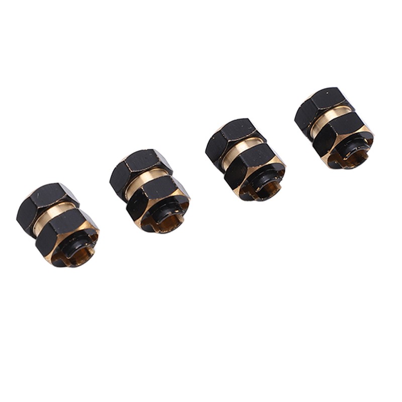 4PCS 4mm Widen Brass Wheel Hex Extended Adapter for Axial