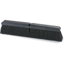 SPARTA Flo-Pac Plastic Floor Sweep, Floor Brush for Cleaning, 18 Inches, Black