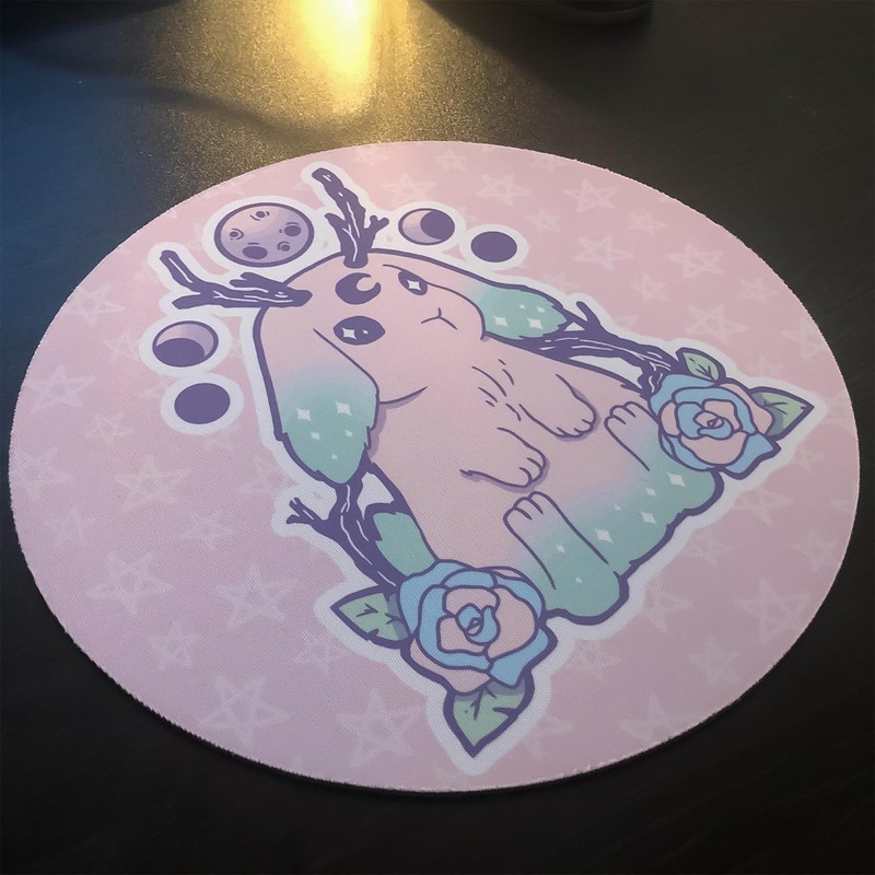 Spooky Kawaii Pastel Goth Mouse Pads - 3mm Thick, 20cm