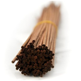 Ougual 50pcs Coloring Rattan Reed Diffuser Replacement Refill Sticks (10" x4mm, Brown)