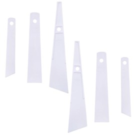 6Pcs Applicator Glue Spreaders, 3 Different Sizes White Smear Sticks for Professional Leather Craft Tool, Plastic Glue Spatula for Leather DIY Crafts Projects