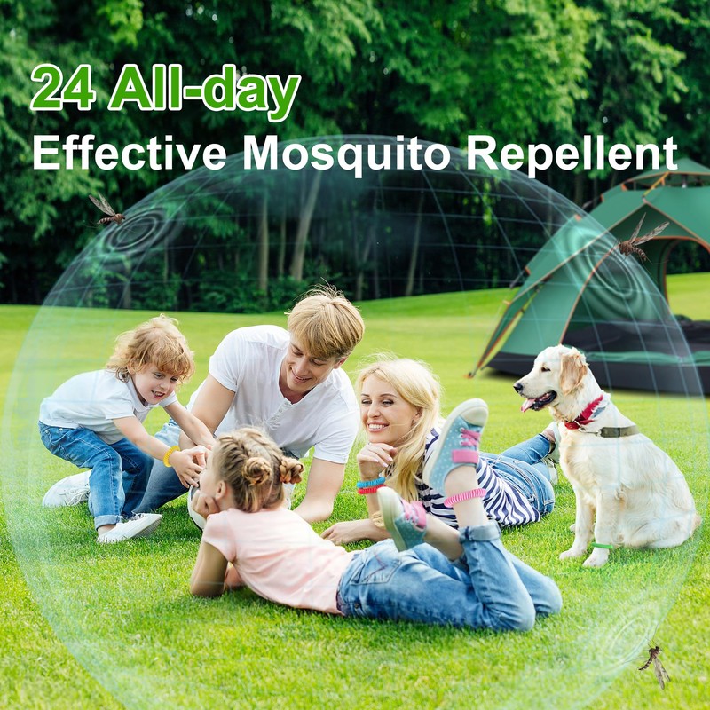 BuggyBands 12 Pack Mosquito Repellent Bracelets, Individually Wrapped, DEET Free,