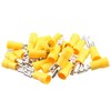 5mm Female Yellow Electrical Cable Wire Spade Terminals Crimps Connectors