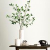Krissing 2Pcs Artificial Greenery Stems,Tall Fake Ficus Twig Branches Plants
