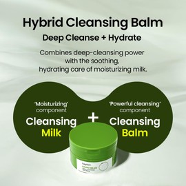 beplain Mung Bean Pore Cleansing Milk Balm (3.38 fl.oz/100ml) | Fragrance-Free | Korean Makeup Remover for Sensitive Skin | Non-Greasy Sorbet Texture with Ceramides | All-in-One Facial Cleanser