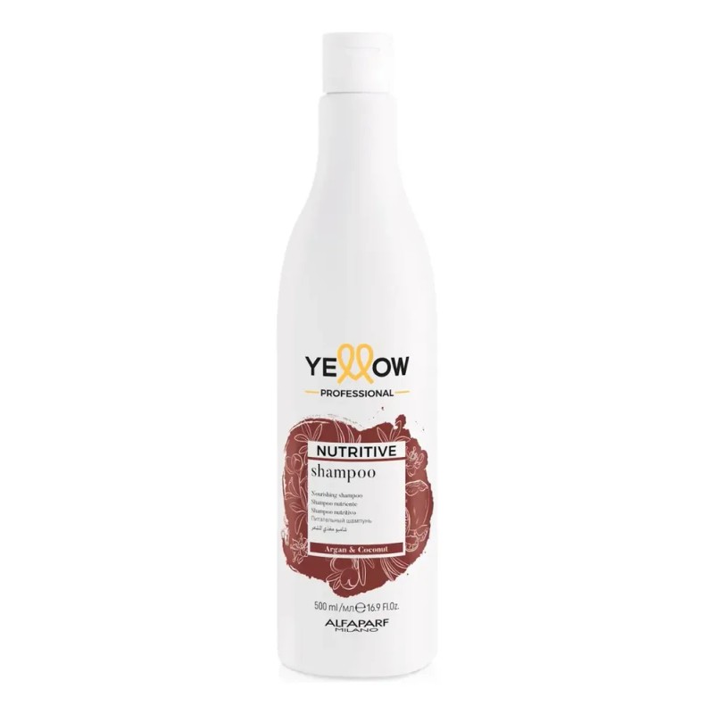 Yellow Shampoo Nutritive Argan Coco Pelo Seco Dañado 500 Ml