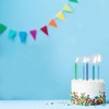 Unique Blue & Green Spiral Birthday Candles - 10ct, Vibrant