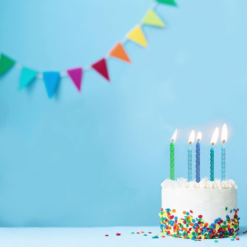 Unique Blue & Green Spiral Birthday Candles - 10ct, Vibrant