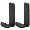 2 Pack 8" Black Steel J Hook, Heavy Duty Wall