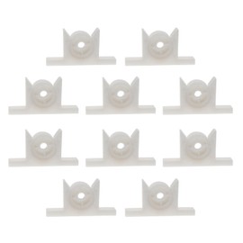 GWYAN 10 Pcs White Plastic Cupboard Door Bead Buckle False Drawer Front Clip Plastic False Sink Clip Suitable for Cabinet Doors and Wardrobe Doors
