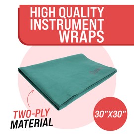 Cloth Instrument Wrap, 30” x 30”, (5 Pack), Two-Ply, Autoclavable Reusable Instrument Wrap, Woven Cotton Blend