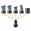 FlexiPort Click-Connector Hose Adapter for Shop Vacuum Hoses