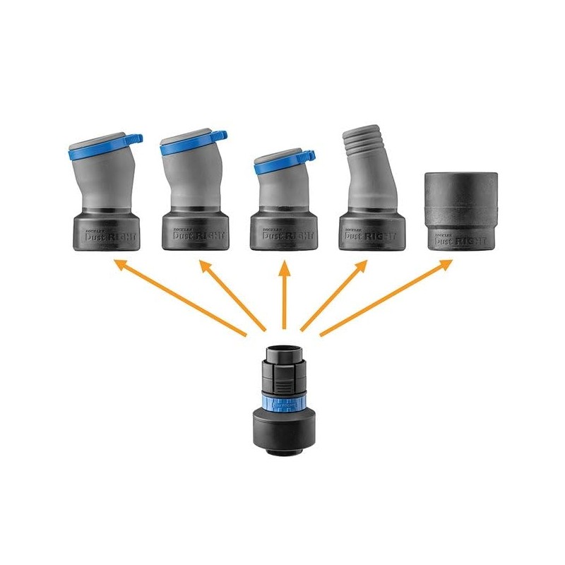 FlexiPort Click-Connector Hose Adapter for Shop Vacuum Hoses