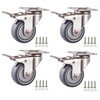 Fixhando 2 Inch Stainless Steel Caster Wheels Set of 4,