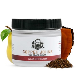 Copper Johns Old Ephraim Shea Butter Beard Balm for Men with Castor Oil, Vitamin E Oil, Argan Oil and Sea Minerals for Enhance the Softness, Shine, and Growth of Your Beard