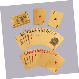 Generic 2sets Shiny Poker Cards Fun Entertainment Prop for Home Bar Office Material for Family Games Gatherings and Parties