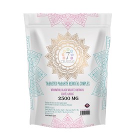 7C Wormwood Parasite Capsules | 60 Wormwood Black Walnut Capsules - 500mg Worm Wood Herb & 500mg Black Walnut per Serving with Oregano, Clove & Garlic | Non-GMO & Gluten Free | Made in The UK