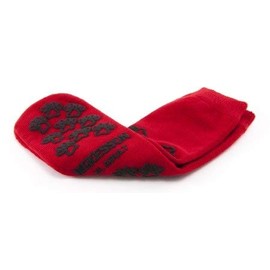 MCK40111200 - Mckesson Brand Slipper Socks McKesson Terries Adult X-Large Red Above the Ankle