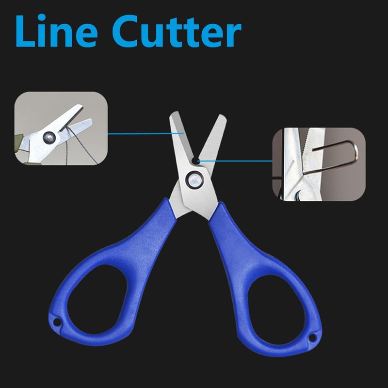 2 Pcs Fishing Line Scissors, 3.9" Stainless Steel Serrated Edge